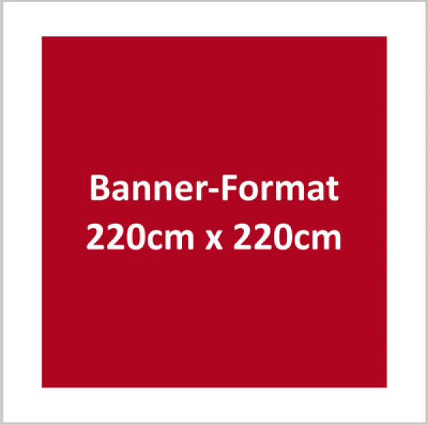 Werbebanner 2,2x2,2m